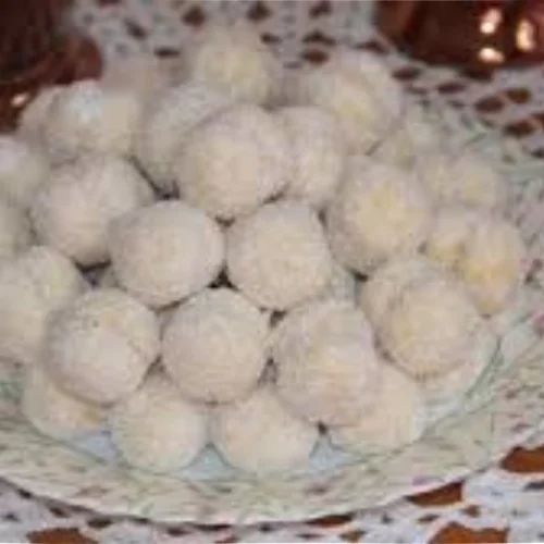 Traditional Ingredients for Moroccan Coconut Snowball Cookies